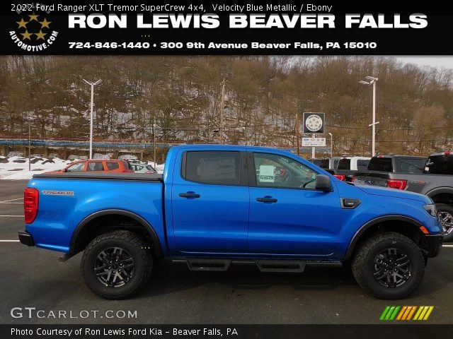 2022 Ford Ranger XLT Tremor SuperCrew 4x4 in Velocity Blue Metallic