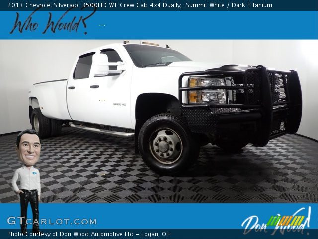 2013 Chevrolet Silverado 3500HD WT Crew Cab 4x4 Dually in Summit White