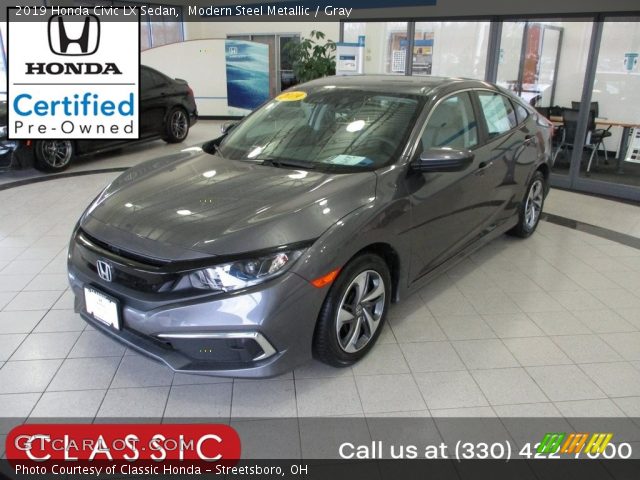 2019 Honda Civic LX Sedan in Modern Steel Metallic