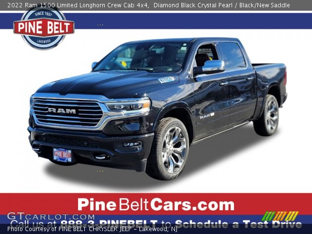 2022 Ram 1500 Limited Longhorn Crew Cab 4x4 in Diamond Black Crystal Pearl