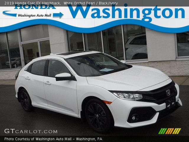 2019 Honda Civic EX Hatchback in White Orchid Pearl