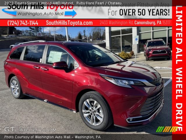 2022 Toyota Sienna Limited AWD Hybrid in Ruby Flare Pearl