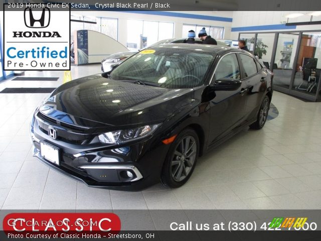 2019 Honda Civic EX Sedan in Crystal Black Pearl