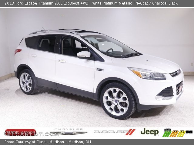 2013 Ford Escape Titanium 2.0L EcoBoost 4WD in White Platinum Metallic Tri-Coat