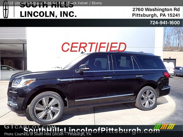 2018 Lincoln Navigator Reserve 4x4 in Black Velvet
