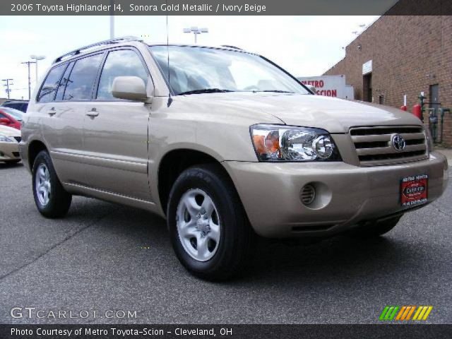 2006 Toyota Highlander I4 in Sonora Gold Metallic
