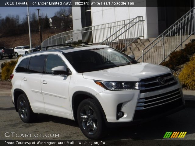 2018 Toyota Highlander Limited AWD in Blizzard White Pearl