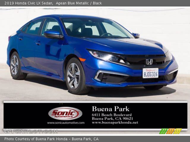 2019 Honda Civic LX Sedan in Agean Blue Metallic