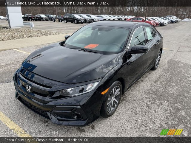 2021 Honda Civic LX Hatchback in Crystal Black Pearl