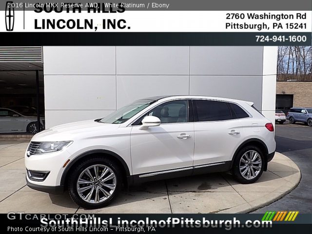 2016 Lincoln MKX Reserve AWD in White Platinum