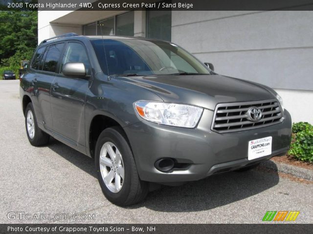2008 Toyota Highlander 4WD in Cypress Green Pearl