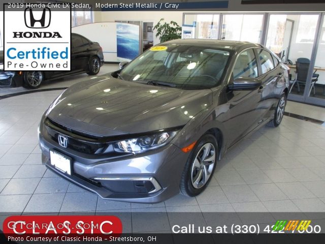 2019 Honda Civic LX Sedan in Modern Steel Metallic