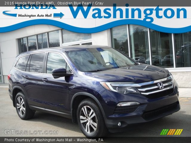 2016 Honda Pilot EX-L AWD in Obsidian Blue Pearl