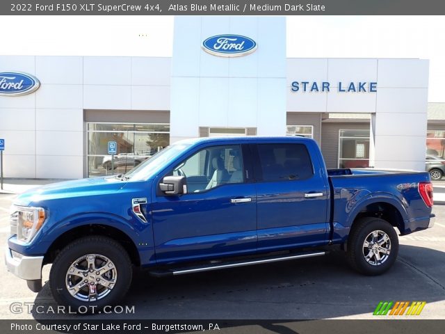 2022 Ford F150 XLT SuperCrew 4x4 in Atlas Blue Metallic