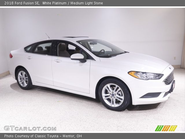 2018 Ford Fusion SE in White Platinum