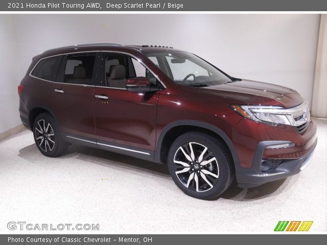 2021 Honda Pilot Touring AWD in Deep Scarlet Pearl