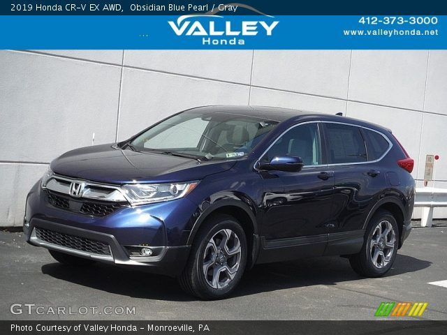 2019 Honda CR-V EX AWD in Obsidian Blue Pearl