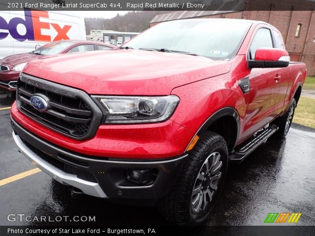 2021 Ford Ranger Lariat SuperCab 4x4 in Rapid Red Metallic