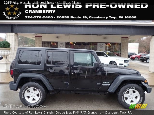 2018 Jeep Wrangler Unlimited Sport 4x4 in Black