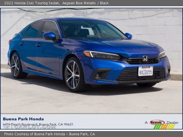 2022 Honda Civic Touring Sedan in Aegean Blue Metallic