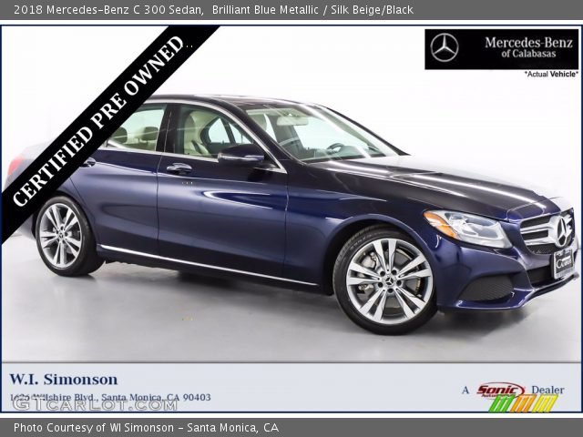 2018 Mercedes-Benz C 300 Sedan in Brilliant Blue Metallic