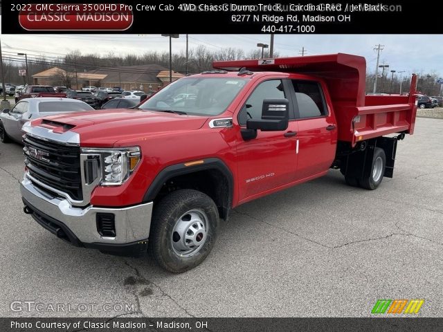 2022 GMC Sierra 3500HD Pro Crew Cab 4WD Chassis Dump Truck in Cardinal Red