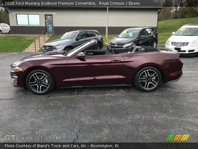 2018 Ford Mustang EcoBoost Premium Convertible in Royal Crimson