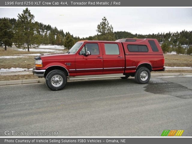1996 Ford F250 XLT Crew Cab 4x4 in Toreador Red Metallic