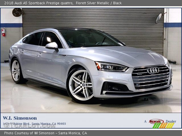 2018 Audi A5 Sportback Prestige quattro in Florett Silver Metallic