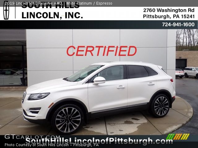 2019 Lincoln MKC Reserve AWD in White Platinum