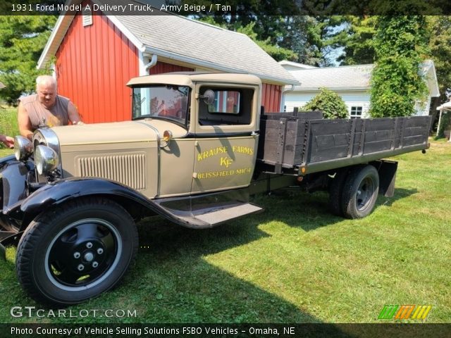1931 Ford Model A Delivery Truck in Army Beige