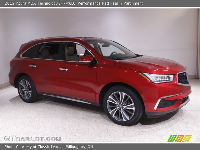 2019 Acura MDX Technology SH-AWD in Performance Red Pearl