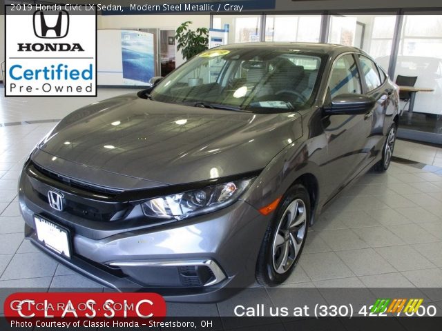 2019 Honda Civic LX Sedan in Modern Steel Metallic