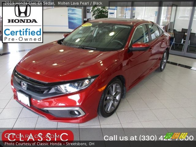 2019 Honda Civic EX Sedan in Molten Lava Pearl