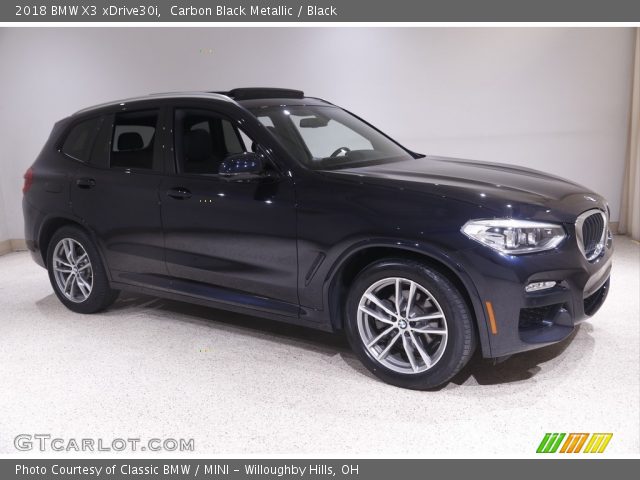 2018 BMW X3 xDrive30i in Carbon Black Metallic