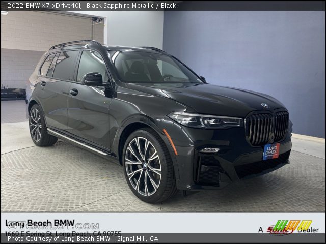 2022 BMW X7 xDrive40i in Black Sapphire Metallic