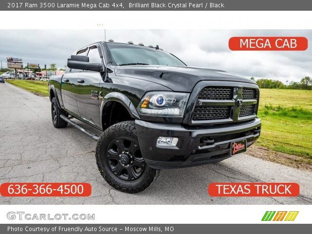 2017 Ram 3500 Laramie Mega Cab 4x4 in Brilliant Black Crystal Pearl