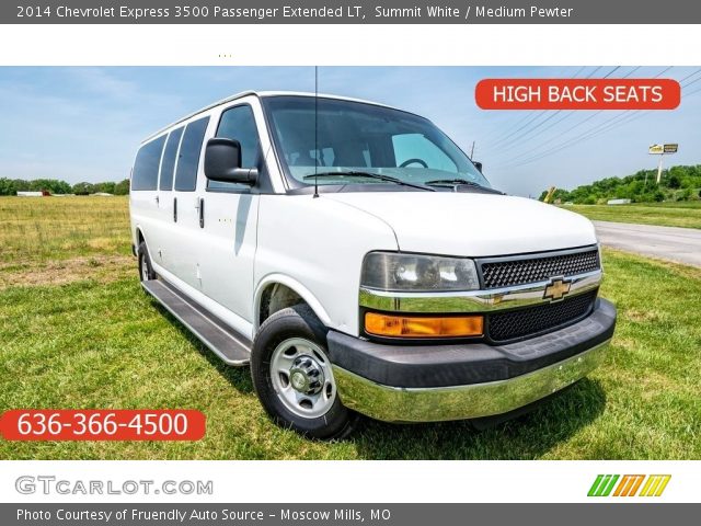 2014 Chevrolet Express 3500 Passenger Extended LT in Summit White