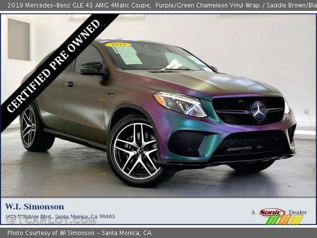 2019 Mercedes-Benz GLE 43 AMG 4Matic Coupe in Purple/Green Chameleon Vinyl Wrap