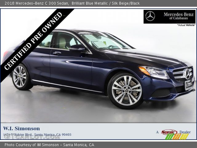 2018 Mercedes-Benz C 300 Sedan in Brilliant Blue Metallic
