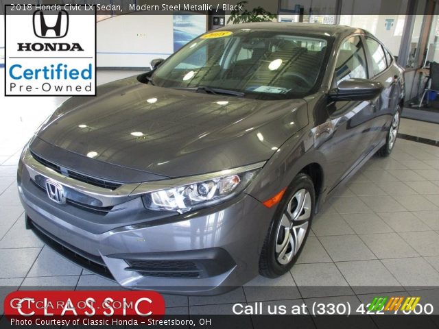 2018 Honda Civic LX Sedan in Modern Steel Metallic