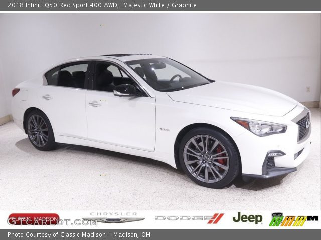 2018 Infiniti Q50 Red Sport 400 AWD in Majestic White
