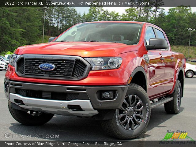 2022 Ford Ranger XLT SuperCrew 4x4 in Hot Pepper Red Metallic