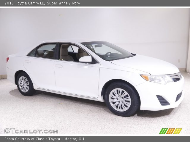 2013 Toyota Camry LE in Super White