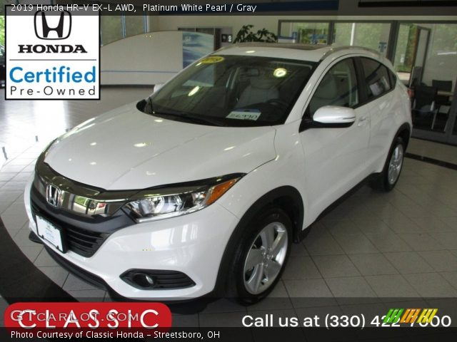 2019 Honda HR-V EX-L AWD in Platinum White Pearl