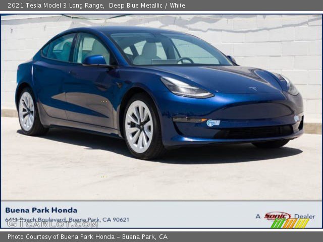 2021 Tesla Model 3 Long Range in Deep Blue Metallic