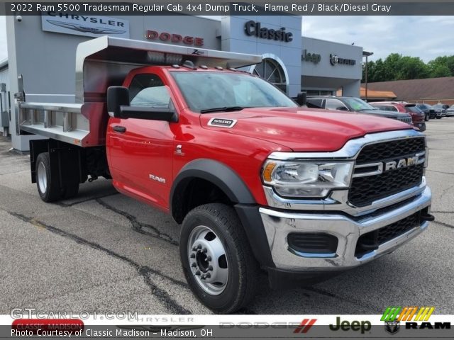 2022 Ram 5500 Tradesman Regular Cab 4x4 Dump Truck in Flame Red