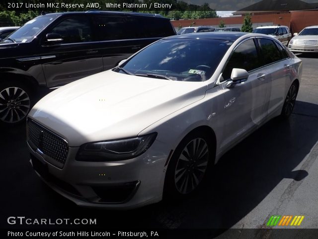 2017 Lincoln MKZ Reserve AWD in White Platinum