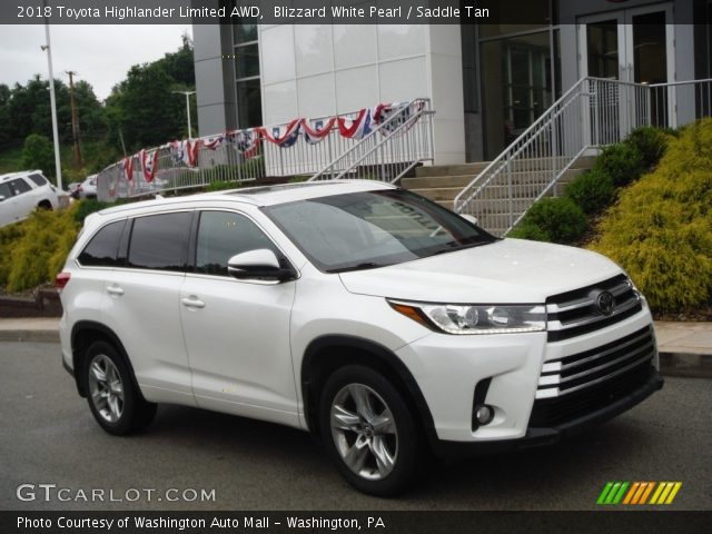 2018 Toyota Highlander Limited AWD in Blizzard White Pearl