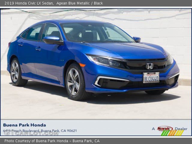 2019 Honda Civic LX Sedan in Agean Blue Metallic